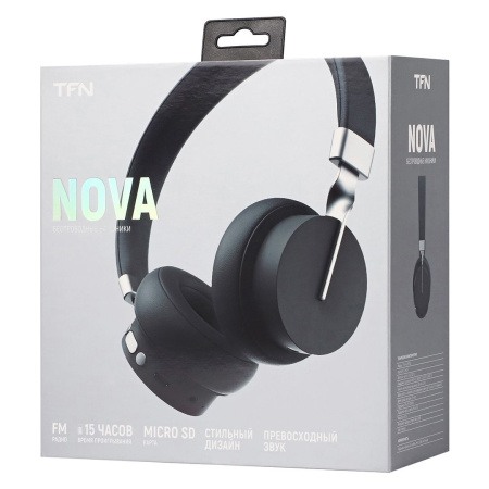 Гарнитура Bluetooth TFN Nova, накладные,  разъем USB-C, черный (TFN-HS-BT500BK)