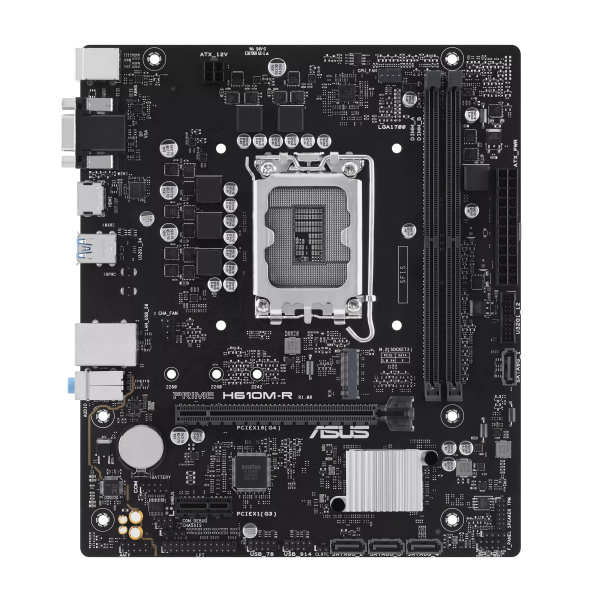 Мат.плата S1700 H610 Asus PRIME H610M-R-SI (mATX,2DDR5,M.2,4SATA3,DP,HDMI,VGA,PC5600)