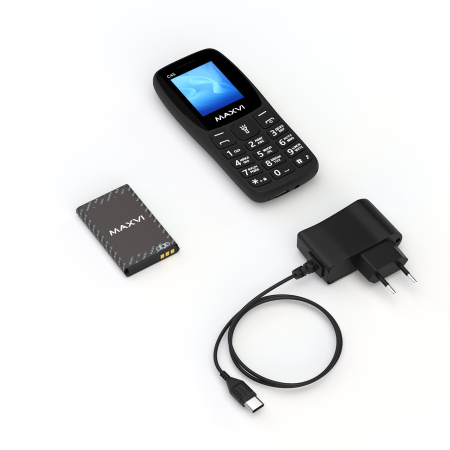 Сотовый Maxvi C45 Black 2sim/1.77"/160*128/microSD/Bt/800мАч/моноблок