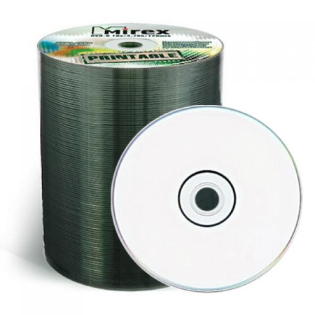 Диск DVD+R 100шт Mirex 4.7Gb 16x Printable Shrink (UL130029A1T)
