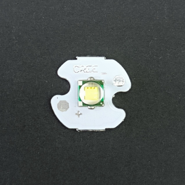 Светодиод мощный, T6, белый холодный, 3.2..3.4в, 2а, SMD 5050, на плате d16мм, LED