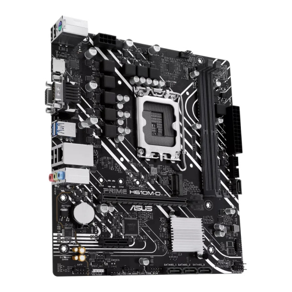 Мат.плата S1700 H610 Asus PRIME H610M-D (mATX,2DDR5,M.2,PCI-E16,PCI-E,4SATA3,VGA,HDMI,COM,PC5600)