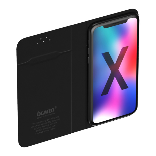 Чехол-книжка для телефонов 5.5"-6.5" Olmio (размер L) бордовый (38755)