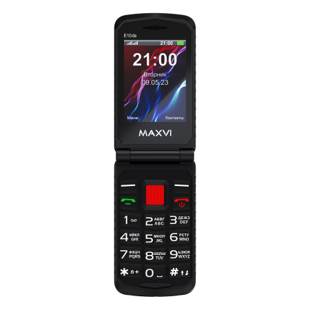 Сотовый Maxvi E10ds Red 2sim/2.8"/240*320/microSD/1.3МП/Bt/2000мАч/раскладушка