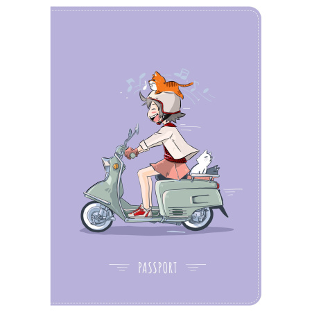 Обложка для паспорта MESHU "CatBike" MS_55511