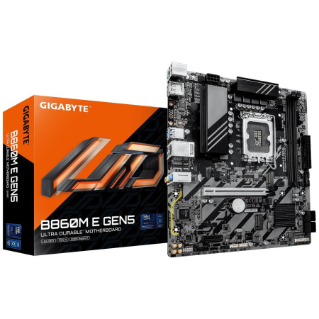 Мат.плата S1851 B860 Gigabyte B860M E GEN5 (mATX,2DDR5,2M.2,PCI-E16,PCI-E,4SATA,HDMI,DP,PC8800)