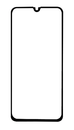 Защитное стекло для Samsung Galaxy A01 INNOVATION 2D полностью клей, (black)