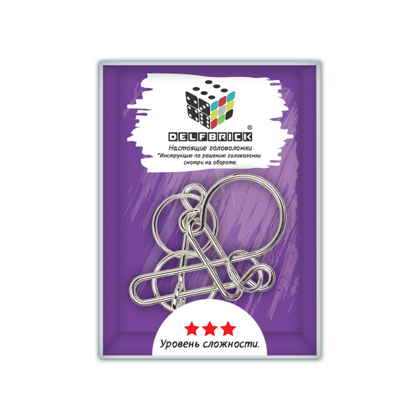 Головоломка металлическая  "DELFBRICK" DLM-45 1 шт "Р-узел" 6 элемент.