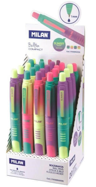 Ручка шариковая MILAN COMPACT Sunset 0,7мм, автомат. синий (1096216)
