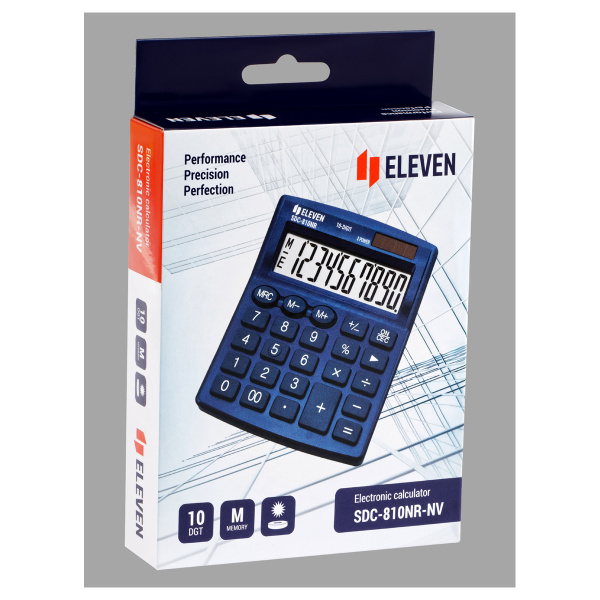 Калькулятор ELEVEN SDC-810NR-NV 10 разряд, тёмно-синий