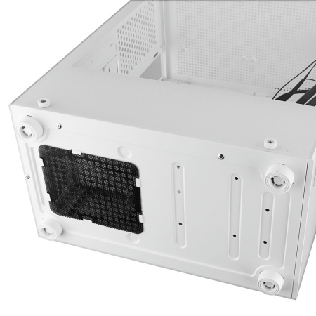 Корпус ATX Б_БП Ginzzu CL110 (USB3.0,Audio,белый,"стеклянный куб")