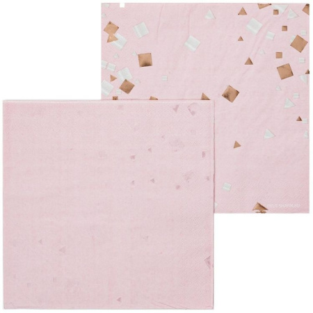 Салфетки "Конфетти розовое", 6шт. (1502-5506)