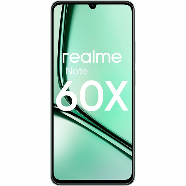 Смартфон Realme Note 60X 3Гб 64Гб Зеленый 6.74", IPS, 1600*720, 2*1.82+6*1.8ГГц, 8+0.08Мп, 5Мп, 4G, 5000мАч, And 14