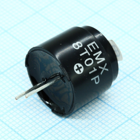 излучатель(зуммер) электромагнитный  1.5в, 27ом, 2.05кГц, 80дБ, EMX-8T01P