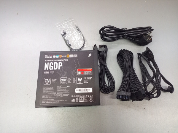 Распродажа! Блок питания 850Вт 1STPLAYER NGDP 850W (APFC,120мм,3PCI-E,12VHPWR,8SATA,80+Gold,модульный)[HA-850BA4](без комплекта)