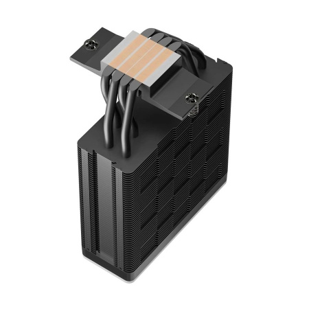 Кулер S115x/1200/1700/1851/AM5/AM4 DEEPCOOL AG400 BK ARGB V2 (220W/120mm/500-2100rpm/ARGB/4 тепл.трубки/черный)