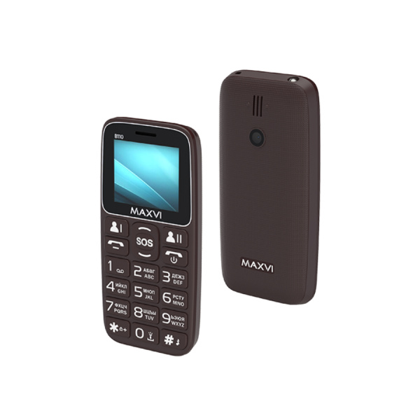 Сотовый Maxvi B110 Brown 2sim/1.77"/160*128/microSD/Bt/1000мАч/моноблок