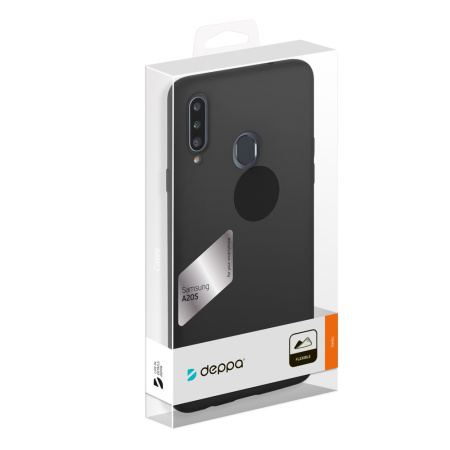 Чехол силиконовый для Samsung Galaxy A20S Deppa Gel Color Case черный (87377)