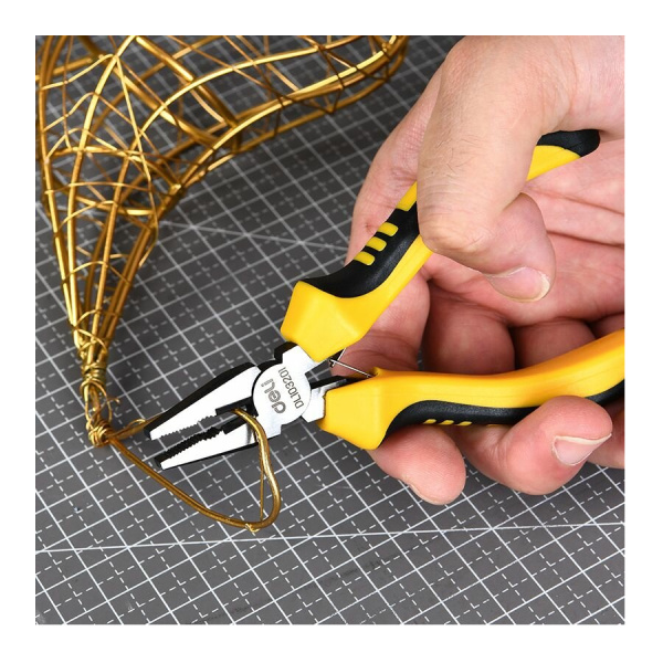 Плоскогубцы 115мм, Deli DL103201, двухкомпонентная рукоять