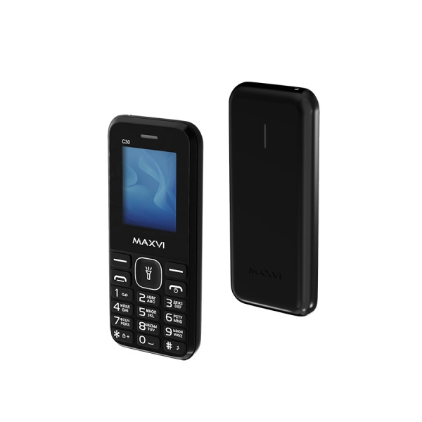 Сотовый Maxvi C30 Black 2sim/1.77"/160*128/microSD/0.3МП/Bt/600мАч/моноблок
