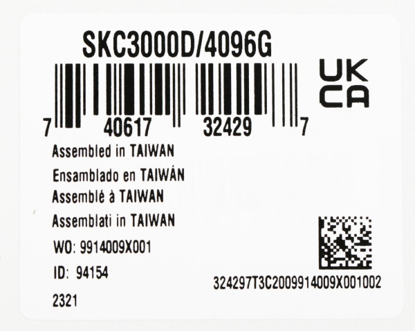 Накопитель SSD Kingston PCIe 4.0 x4 4TB SKC3000D/4096G KC3000 M.2 2280