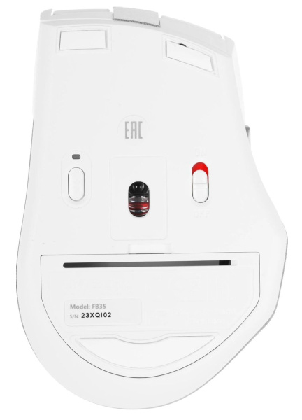 Мышь беспроводная A4Tech Fstyler FB35 оптическая 2000dpi, BT/Radio USB для ноутбука белый/серый