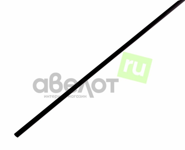 Трубка термоусадочная 2:1,   2.0/1.0мм, черная, подавление горения, отрезок 1м, Rexant