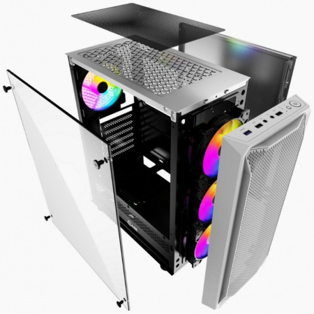 Корпус ATX Б_БП Powercase Mistral Z4 White (USB3.0, Audio, WN, LED, белый)[CMIZW-L4]
