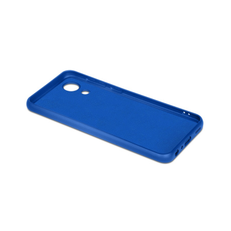 Чехол силиконовый с микрофиброй для Samsung Galaxy A03 Core DF sOriginal-33 (blue)