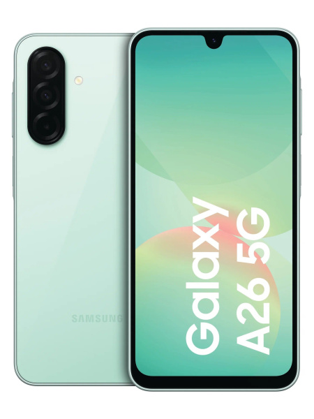 Смартфон Samsung Galaxy A26 SM-A266 6Гб 128Гб Мятный 6.7", AMOLED, 2340*1080, 4*2.0+4*2.4ГГц, 50+8+2Мп, 13Мп, 5G, NFC, 5000мАч, And 15