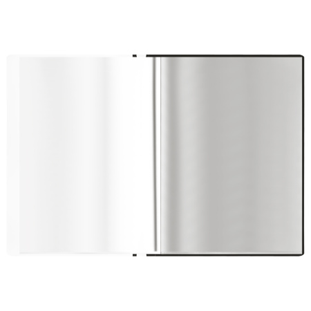 Скоросшиватель пластиковый А4 160мкм. СТАММ с 10 вкладышами, с перфорацией, черный (ММ-31757)