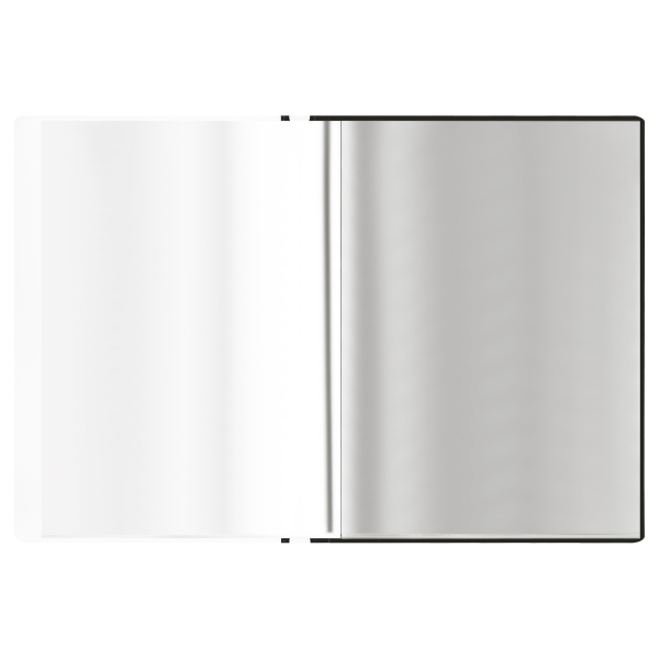 Скоросшиватель пластиковый А4 160мкм. СТАММ с 10 вкладышами, с перфорацией, черный (ММ-31757)