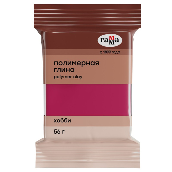 Глина полимерная Гамма "Хобби", малиновый, 56г (1481)