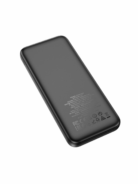 Аккумулятор внешний 10000_mAh HOCO J111 2USB/Micro/Type-C (черный)