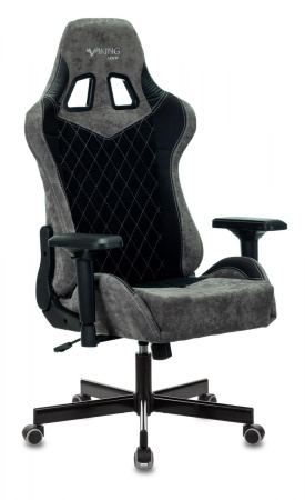 Кресло игровое Zombie VIKING 7 KNIGHT Fabric черный текстиль/эко.кожа с подголов. крестовина металл