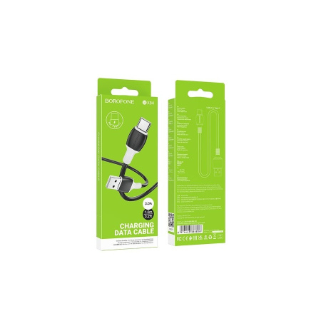Кабель USB Type-C (m) - USB(m)  BOROFONE BX84, 1м, 3A, 60W, черный