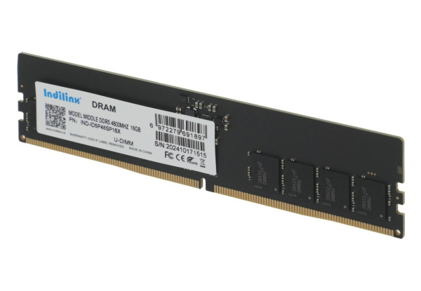 Модуль памяти DIMM DDR5 16Гб 4800МГц INDILINX (IND-ID5P48SP16X) CL40