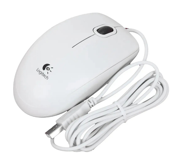 Мышь USB Logitech B100 (910-003360) оптическая, 800dpi, кабель 1.8м, White