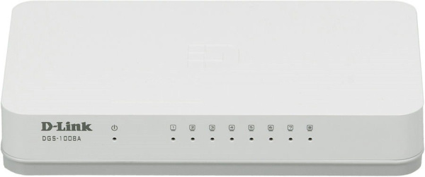 Коммутатор D-Link DGS-1008A 8-ports 10\100\1000_Mbps UTP_Stand-alone
