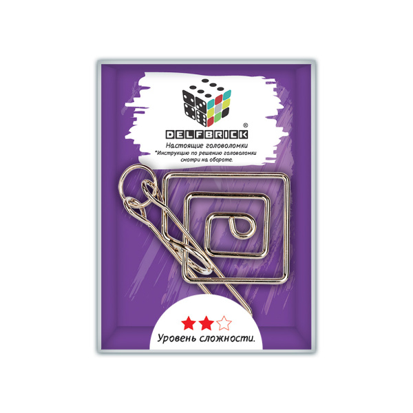 Головоломка металлическая  "DELFBRICK" DLM-30 1 шт "Лабиринт" 3 элемент.