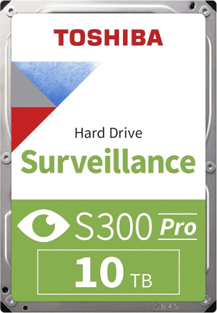 Жесткий диск/ HDD Toshiba SATA3 10Tb Surveillance S300 7200  512Mb 1 year warranty (replacement ST10000VE001, WD102PURP, MG10ADA10TE-V)