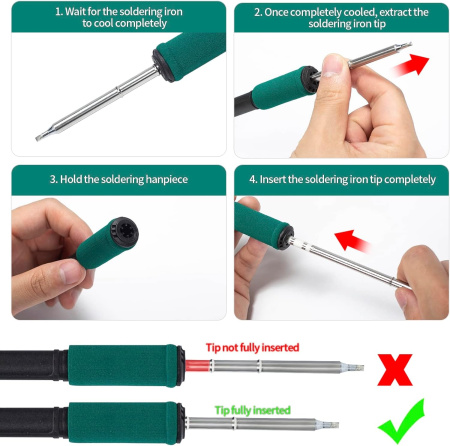 Паяльная станция Yihua 948DB+II, паяльник 200..480°С, 75вт, T12