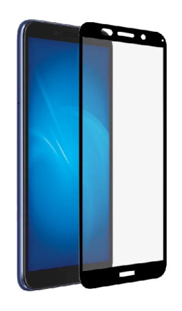 Защитное стекло для Huawei Honor 9S/Huawei Y5p с цветной (fullscreen+fullglue) (DF hwColor-122) (bla