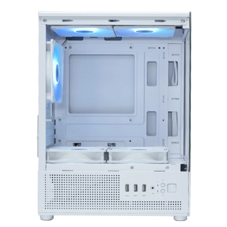 Корпус mATX Б_БП XASTRA Q300M 5ARGB-C6 White (USB3.0,Audio,белый,5х120мм ARGB,ARGB+PWM HUB 6port,CPU Cooler до 163мм, VGA до 280мм,"аквариум")