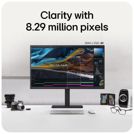 Монитор 31.5" LG 32U720A-B   VA, 3840x2160, 60Hz, 5ms, 250сd/m, 3000:1, HDR10 | 2xHDMI(2.0), DP(1.4), Type-C(PD-90W), 2xUSB3.0 | HAS, Swivel, ExPSU, Speakers, Vesa 100, Black