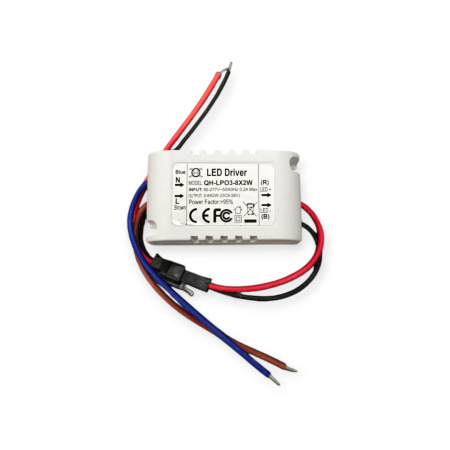 Драйвер светодиодный (LED)  350мА,  9..28в, 12вт, IP20, 56*32*22мм, QH-LPO3-8X2W