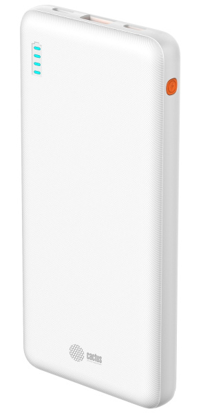 Аккумулятор внешний 10000_mAh Cactus CS-PBFSBA-10000 4.5A USB-A/2xUSB-C белый