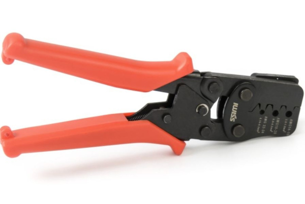 Кримпер Iwiss IWS-1424BN, 0.14..2.0кв.мм, для клемм серии DT, DTM, DTP Deutsch с лепестковым обжатие