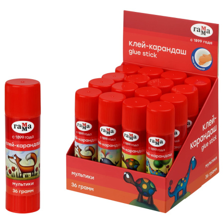 Клей-карандаш Гамма "Мультики" 36г. (1582022.36)