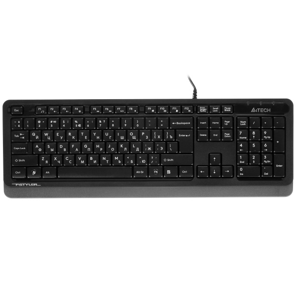 Клавиатура USB A4Tech Fstyler FK10 проводная черный/серый 